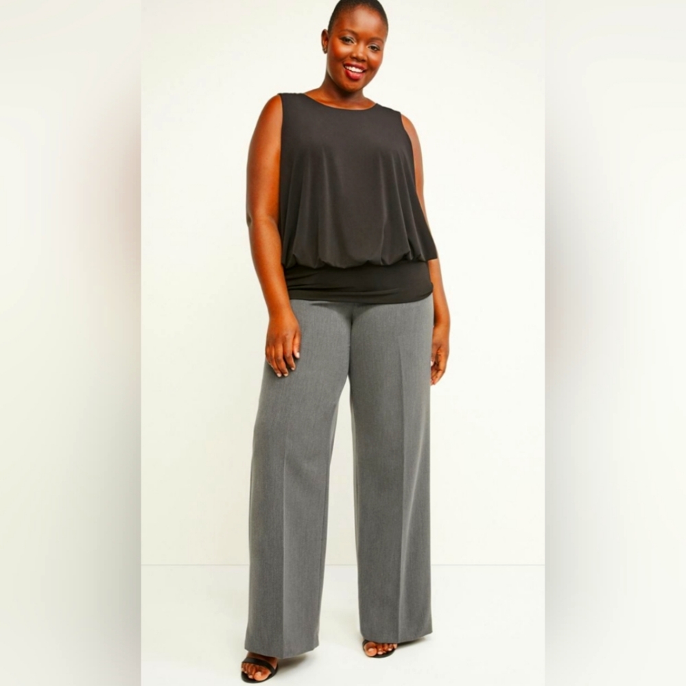 NEW LANE BRYANT STRETCH PONTE WIDE LEG